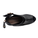 Women's High Buckle Strap Stiletto Sandal - Black - Buckle Strap Stilettos - 46 B - PU Leather - image 28