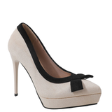 Women's Suede Bow Tie Platorm Heels - Black - 12cm Heel - 42 B - PU Suede Leather - image 21