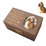 Custom Pet Ashes Wooden Urns - Beige - Pet Ashes Box - Medium - Wood - image 1