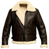 Men's Warm Faux Fur and Leather Jacket - Apricot - Faux Leather Jacket - 5XL - PU Leather Fleece - image 22