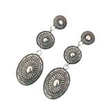 Women's Vintage Alloy Dangle Earrings - Silver - Earrings - One Size - Alloy - image 1