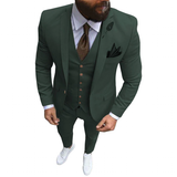 Men's Formal Wedding Attire 3 Pcs Slim Fit - Ivory - 3 Pcs Slim Suit - 5XL - Linen - image 35