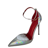 Women's Baby Pink Patent High Stilettos - Silver - 12cm Stilettos - 46 B - Genuine Patent Leather - image 37