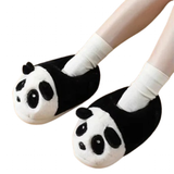 Women's Kawaii Panda Slippers - Black/White - Panda Slippers - 44-45 - Plush - image 5