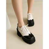 Women's British Walker Chunky Platforms - Black/Beige - Platform Chunky Shoes - 43 B - PU Patent Leather - image 4