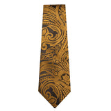 Men's 4 Pcs Luxury Gold Silk Tie Vest Set - Gold - 4pc Tie Set - M-0161 - 3XL - Silk - image 7