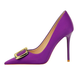 Funki Buys | Shoes | Women's Square Buckle Pointed Toe Pumps