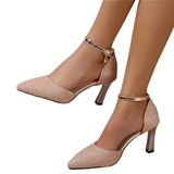 Women's Gold Silver Rose Glitter Shoes - Rose - Formal Sandals - 40 B - PU Leather - image 28