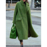 Women's Long Woolen Loose Overcoat - Black - Ladies Coat - XXL - Wool Blend - image 14