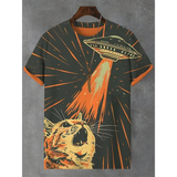 Unisex Space Cat Tee - Brown - Cat Shirt - 5XL - Polyester - image 21
