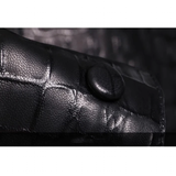Women's Aligator Print Faux Leather Coat - Alligator Pattern - Black - 7XL - PU leather - image 38