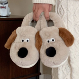 Women's Cute Puppy Slippers - Cream - Full Puppy Slippers - 34-35 - Plush - image 7