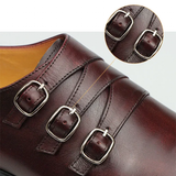 Men's Genuine Leather Pointed Toe Shoes - Wine Red - Dress Shoes - 50 B - Genuine Leather - image 20