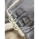 Men's Faux Leather Fleece Bomber Jacket - Black - Men's Jacket - 6XL - Genuine Leather - image 34