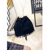 Handbags Women's Fringe Bucket Bag - Black - Medium - PU Suede Leather - image 33