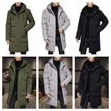 Men's Thick Mid-Length Winter Parkas - Army Green - Parka - 8XL - Cotton - image 13