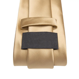 Funki Buys | Neckties | Men's 3 Pcs Luxury Champagne Gold Tie Set