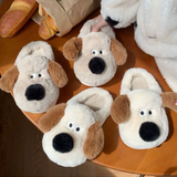 Women's Cute Puppy Slippers - Cream - Full Puppy Slippers - 34-35 - Plush - image 21
