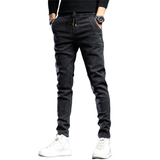 Men's Slim Fit Cargo Streetwear Pants - Black - Skinny Cargo Pants - 38 (5XL) - Polyester - image 14