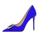 Funki Buys | Shoes | Women's Square Buckle Pointed Toe Pumps