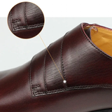 Men's Genuine Leather Pointed Toe Shoes - Wine Red - Dress Shoes - 50 B - Genuine Leather - image 22
