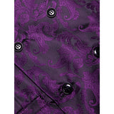 Men's 4 Pcs Formal Floral Tie Vest Sets - Brown - 4pc Tie Set - HT-MJ-0093 - 3XL - Silk - image 38