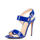 Women's Sexy Leather High Heels Stilettos - Blue - Stilettos - 46 B - PU Leather - image 1