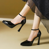 Women's Patent Leather Pointed Toe heels - Red - 12cm Heels - 42 B - Patent Leather - image 21