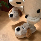 Women's Cute Puppy Slippers - Cream - Full Puppy Slippers - 34-35 - Plush - image 11