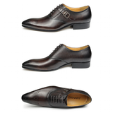Men's Luxury Leather Brogue Dress Shoe - Auburn - Men's Dress Shoe - 48 B - Genuine Leather - image 6