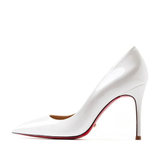 Women's Formal Red Sole Stiletto Pumps - Black - 1 / 12cm Stiletto - 44 B - PU Leather - image 15