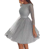 Women's Sequin Party Cocktail Dress - Grey - Party Dress - 5XL - Polyester - image 11