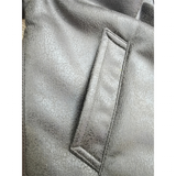 Men's Faux Leather Fleece Bomber Jacket - Black - Men's Jacket - 6XL - Genuine Leather - image 36