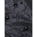 Men's 4 Pcs Formal Floral Tie Vest Sets - Brown - 4pc Tie Set - HT-MJ-0093 - 3XL - Silk - image 14