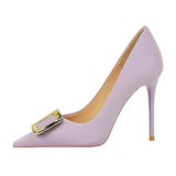 Funki Buys | Shoes | Women's Square Buckle Pointed Toe Pumps