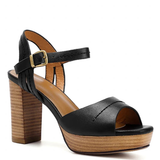 Women's Real Leather Chunky Summer Sandals - Auburn - Strappy Sandals - 40 B - Genuine Leather - image 12
