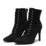 Women's Sexy Stiletto Latin Dance Boots - Black - A-11CM Indoor - 44 B - PU Leather - image 2
