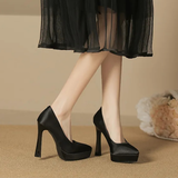 Women's Elegant Satin High Heel Pumps - Pink - 1 / 12cm Heel - 41 B - PU Patent Leather - image 23