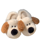 Women's Sweet Cartoon Dog Plush Slipper - Creamy-White - Dog Slippers - L - Plush - image 26