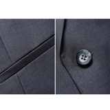 Men's High Quality 3 Pcs Formal Dress Suit - Grey - 1 / 3 Pcs Suit - M (EUR XXS) - Polyester - image 23