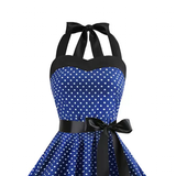 Women's Rockabilly Swing Halter Dress - White - Pettiskirt - XXL - Polyester - image 30