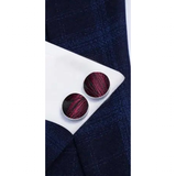 Funki Buys | Neckties | Men's 3 Pcs Crimson Navy Floral Tie Set