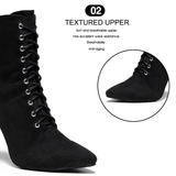 Women's Sexy Stiletto Latin Dance Boots - Black - A-11CM Indoor - 44 B - PU Leather - image 13