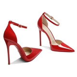 Women's Patent Leather High Heel Stilettos - Wine Red - 1 / 12cm Heel - 45 B - Genuine Patent Leather - image 17