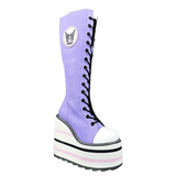 Women's Platform Canvas Wedge Sneakers - Black/White - Platform Sneakers - 46 B - Canvas - image 3