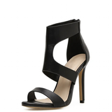 Women's High Summer Stiletto Sandals - Brown - Strappy Sandals - 43 B - PU Leather - image 27