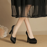 Women's Elegant Satin High Heel Pumps - Pink - 1 / 12cm Heel - 41 B - PU Patent Leather - image 19