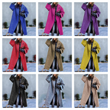 Women's Soft Woolen Loose Overcoat - Black - Ladies Coat - XXL - Wool Blend - image 27