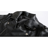 Men's Premium Faux Leather Biker Jacket - Black - Faux Leather Jacket - 5XL - PU Leather - image 25