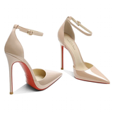 Women's Patent Leather High Heel Stilettos - Wine Red - 1 / 12cm Heel - 45 B - Genuine Patent Leather - image 19